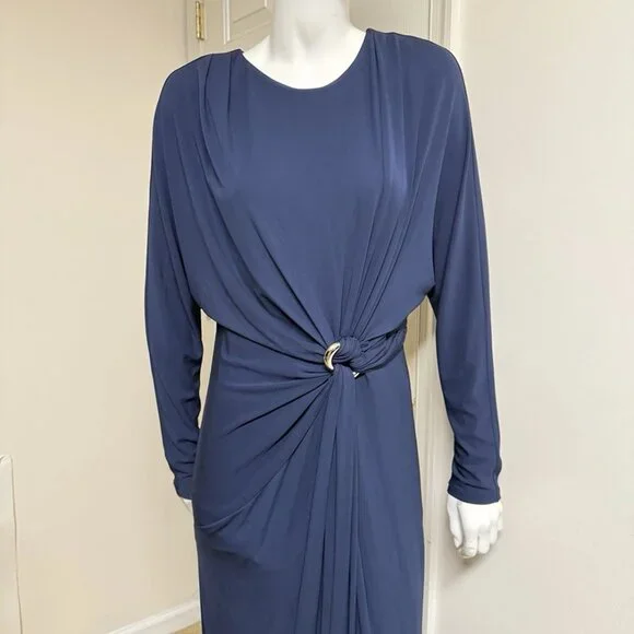 SimkHai Maisie Long Sleeve Dress in Midnight - Picture 7 of 10